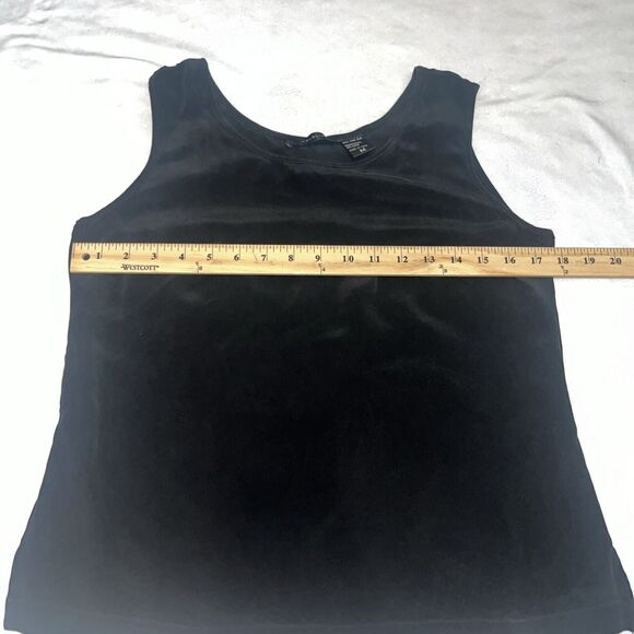 Mel & Lisa 100% Silk Black Tank Tops W Darts Medium - Picture 5 of 6